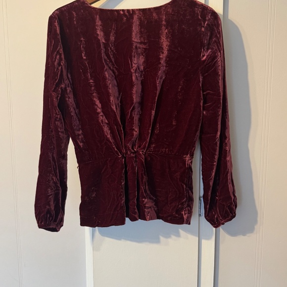 J Crew velvet faux wrap top - Picture 5 of 7